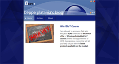 Desktop Screenshot of beppeplatania.com
